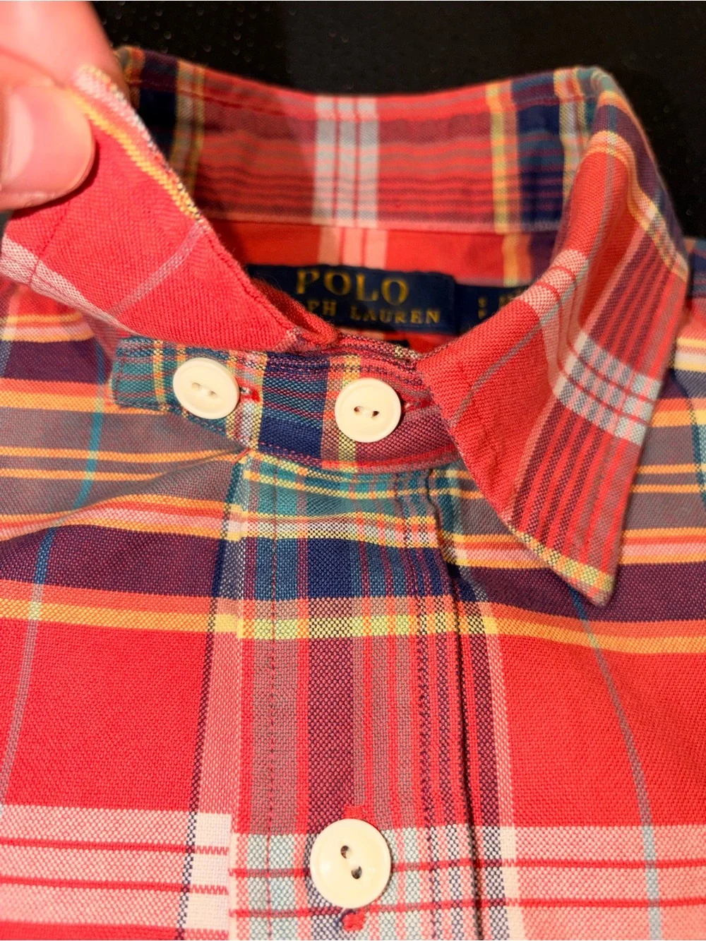 Polo Ralph Lauren Mens ‘s Small Classic Fit Long Sleeve Plaid Cotton Workshirt